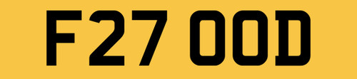 Food van number plate - van, ood