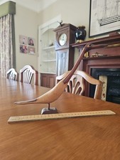 Elegant Carved Wooden Bird