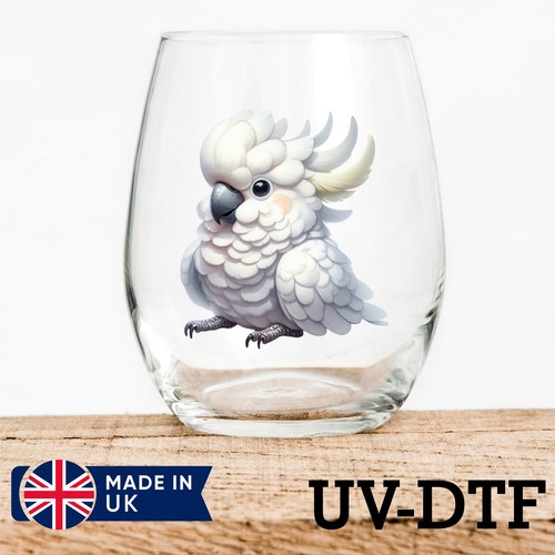 White cockatoo 8pcs dtf - white,