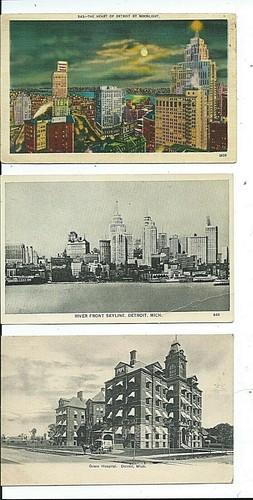 Old postcards detroit - old,