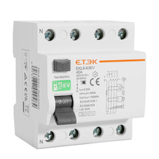 ETEK RCCB Type EV 2P 4P Earth