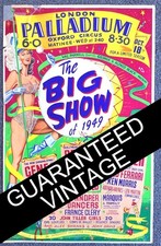 1949 GUARANTEED VINTAGE London Palladium Big Show SIGNED poster