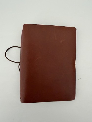 Brown leather passport - brown, cover