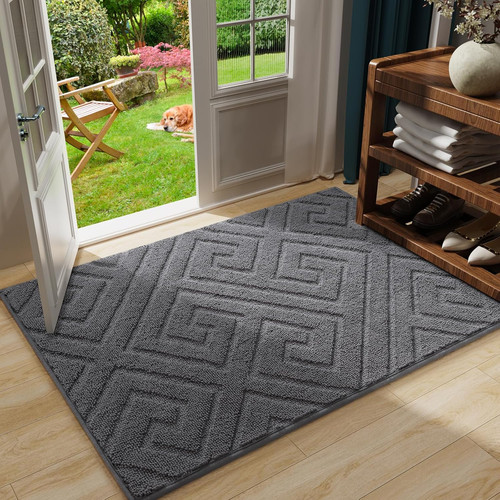 Washable indoor door mat - door,