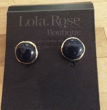 Lola Rose Boutique Cadence stud Earrings Dark Blue   new 