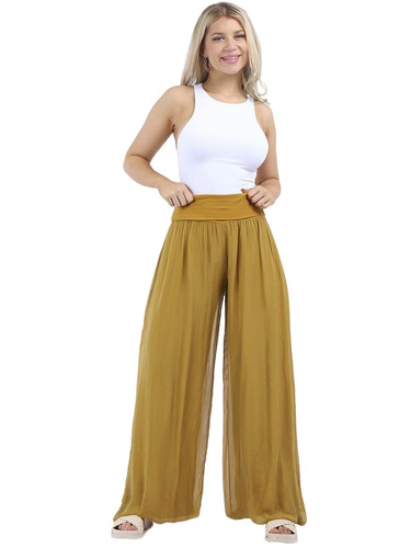 Italian ladies plain silk wide - ladies,
