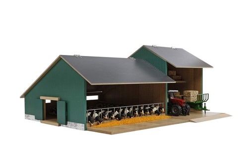 Cow shed wooden toy - shed, wooden,