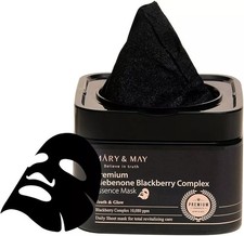 MARY & MAY Premium Idebenone + Blackberry Complex Essence Mask (20 Sheets) *UK*