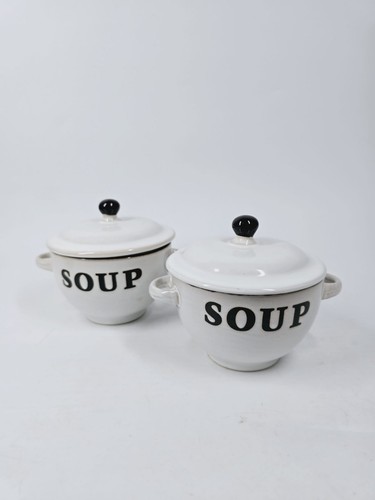 Soup bowls with - soup,