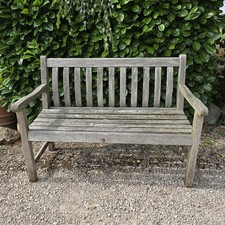 antique teak garden bench used