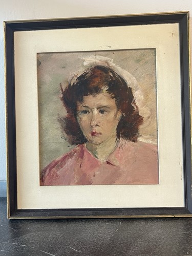 Antique portrait lady pink - portrait,