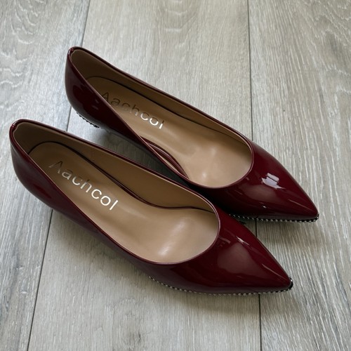 Women burgundy patent - women's,