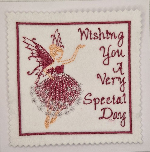Embroidered fairy birthday - embroidered,