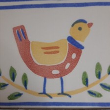 6 x Cristal Chicken Hen Heart Folksong Ceramic Wall Tiles Decorative NEW 15cm 6"