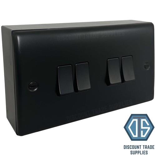 Matt black switches - matt, sockets