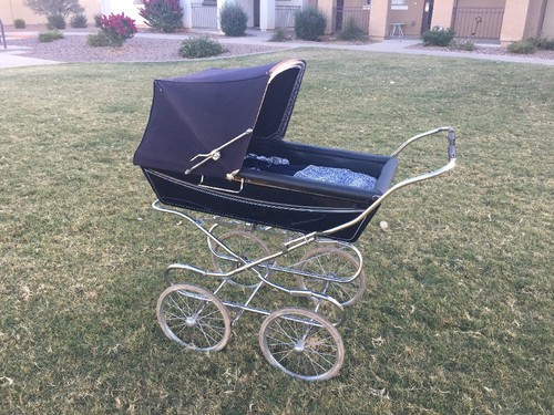 Vintage silver cross pram - silver,