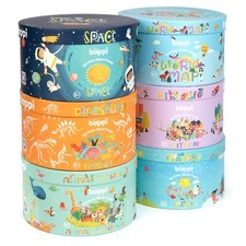 Kids Jigsaw Puzzles Round 150 Pieces boppi Recycled Card Puzzle Animals Space