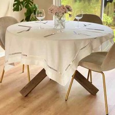 Luxury Faux Linen Soft White