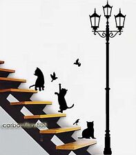Cats Lamp post Birds Wall