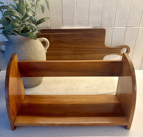 Vintage wood table - -top, book