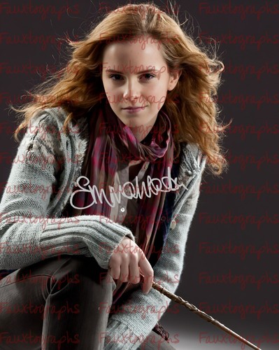 Emma watson signed 8x10 harry - emma,