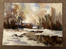 Impressionist Colourist Winter Scene landscape oil painting