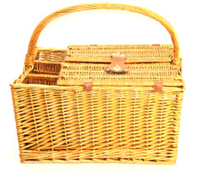 Wicker Picnic Basket Set for 4