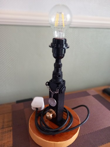 Steampunk handmade lamp made - lamp,
