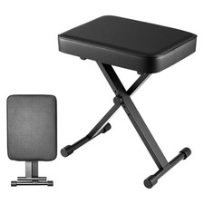 Adjustable Piano Stool Height Keyboard Stool X-Style Folding Piano Bench Stool