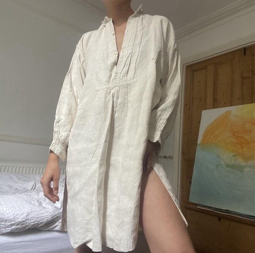 Antique french painting smock - french,