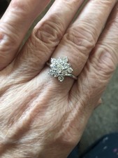 Diamonique Cluster Ring