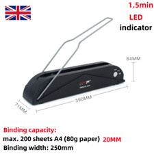 A4 Automatic Hot Melt Binding Machine Thermal Glue Book Invoice Binder Folder UK