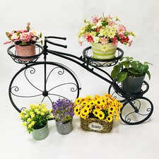 Bicycle Plant Stand Wrought