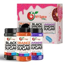 NY CANDY SHOP Sanding Sugar - Sugar Sprinkles - Sparkling Sugar - Pack of 3 4oz