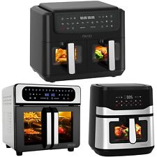 Air Fryers 9L, 20L Dual, Single Basket, Visual Window, Multi Cooking Healthy