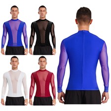 UK Men's Sheer Mesh Patchwork