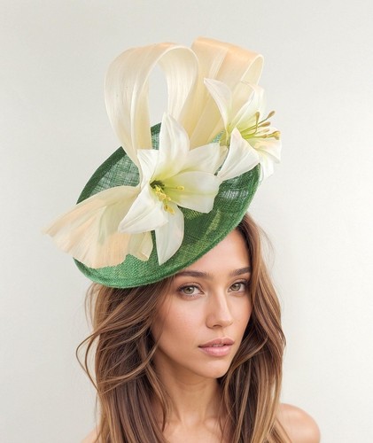 Emerald green cream ivory - green,