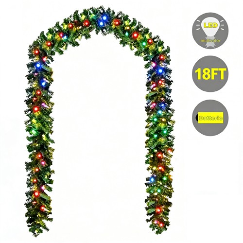 18ft christmas garland with - 18ft,