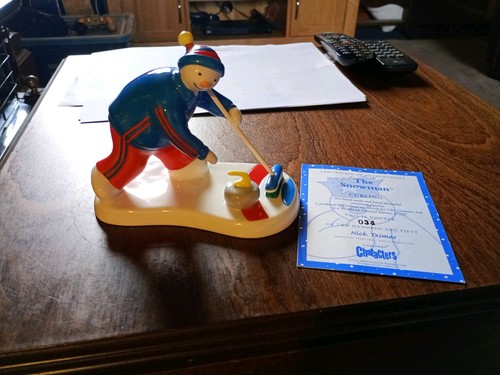 Coalport the snowman curling - coalport,