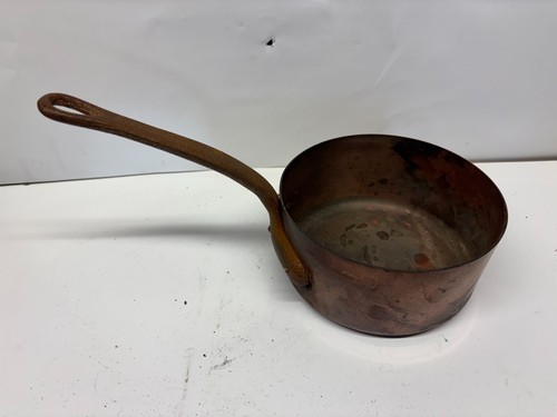 Vintage copper saucepan with - vintage,