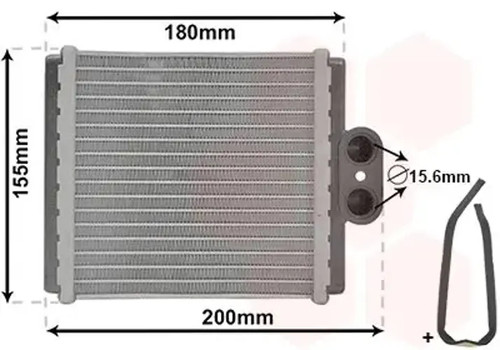 Heater core brazed cooling - core,