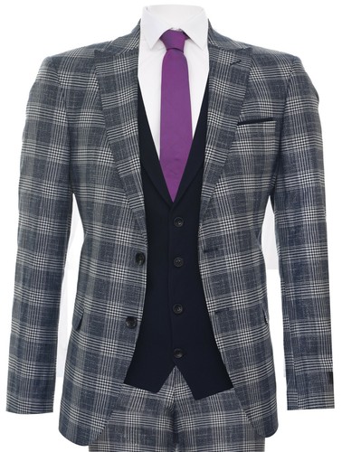 Mens blue piece tweed - mens, suit