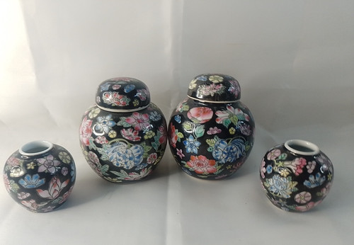 Vintage chinese ginger - 4, jars