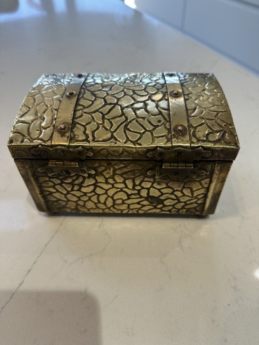Vintage brass and wooden tea - wooden,