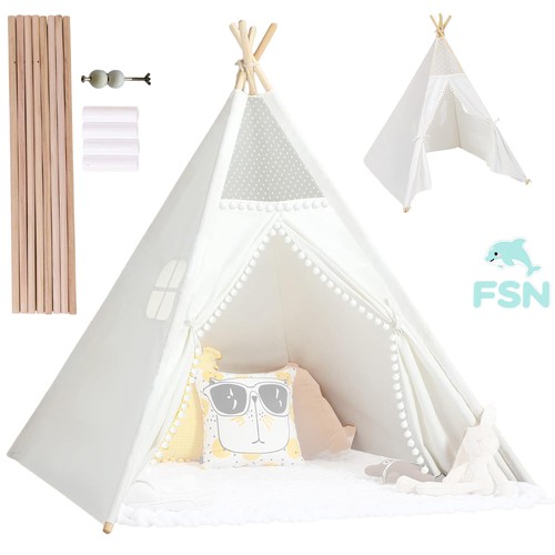 Canvas kids teepee star - canvas, wood