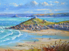 Richard Blowey Original Oil Painting St Ives Cornwall Cornish Seascape Art