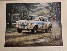 1972 RAC Rally print Roger Cark &Tony Mason, original print individually signed 