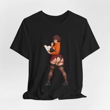 Velma Tee, Sexy Pin-Up Anime Girl T-Shirt, Retro Waifu Tee, Gamer Gift