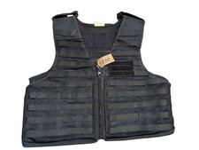 Aegis Ex Police Issue Black Tactical MOLLE Vest Size 48-50" Chest #707