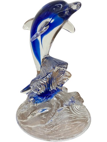 Glass dolphin ornament - glass,